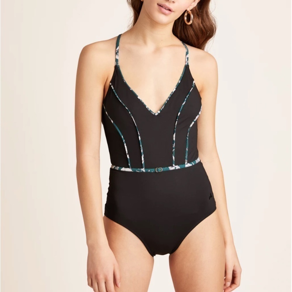 NWT Morgan Lane X Chloe Gosselin One Piece Swimsuit sz XS